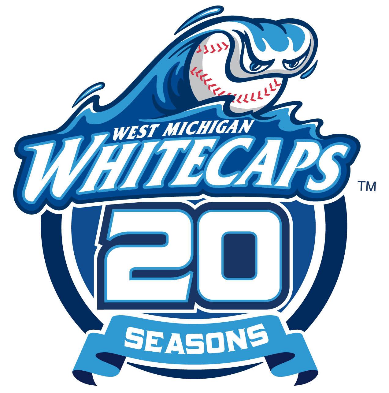 West Michigan Whitecaps 2013 Anniversary Logo decal supplier